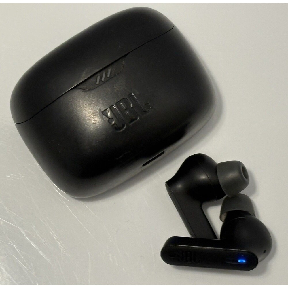 JBL Tune Flex True In Ear Wireless Black Earbuds W/ Case Tested Working